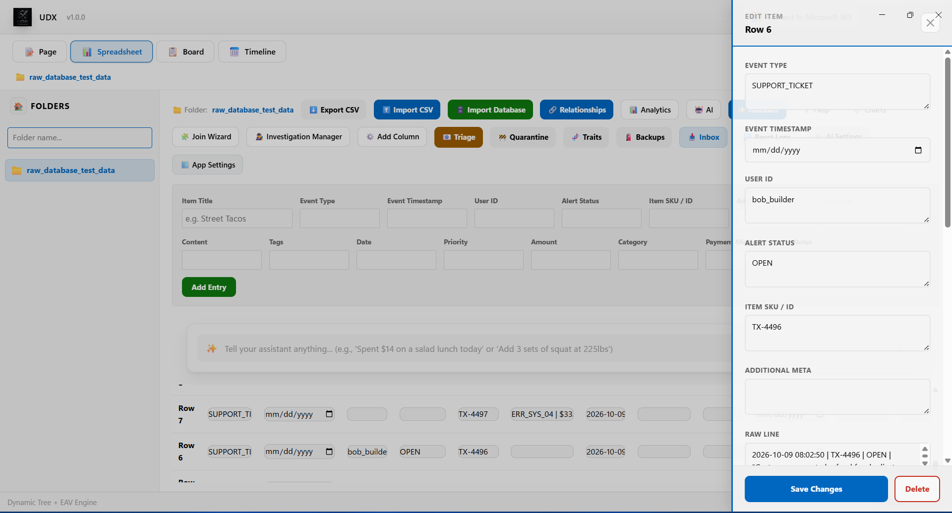 The same data after UDX organizes it into structured records.